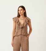 BLUSA TRAMA BOTOES-CACAU