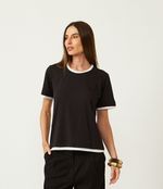 BLUSA SOBREPOSTA - PRETO