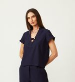 BLUSA BARCELONA - AZUL MARINHO