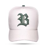Boné Blck Brasil Snapback Logo Alto Relevo Off White / Verde Unico