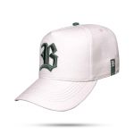 Boné Blck Brasil Snapback Logo Alto Relevo Off White / Verde Unico