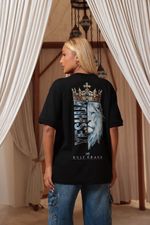 Camiseta Oversized Suedine HB Estampa Leão Yeshua