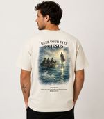 Camiseta Oversized Suedine HB Keep Your Eyes On Jesus