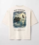 Camiseta Oversized Suedine HB Keep Your Eyes On Jesus