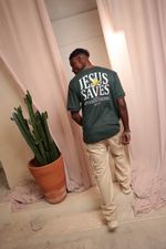 Camiseta Oversized Suedine HB Jesus Saves