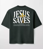 Camiseta Oversized Suedine HB Jesus Saves