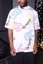 Camiseta Oversized Mr Bunny Suedine REF-MB05001