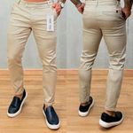 Calça Chino Alfaiataria True Hero Skinny Sarja Elastano