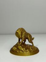 Impressão 3D - Lobo  - PLA nas Cores Dourado e Roxo