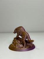 Impressão 3D - Lobo  - PLA nas Cores Dourado e Roxo