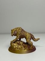 Impressão 3D - Lobo  - PLA nas Cores Dourado e Roxo
