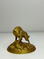 Impressão 3D - Lobo  - PLA nas Cores Dourado e Roxo
