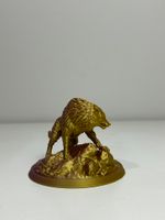 Impressão 3D - Lobo  - PLA nas Cores Dourado e Roxo