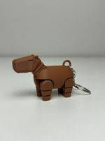 Impressão 3D - Chaveiro capivara flexi - PLA na Cor Marrom