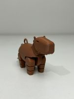 Impressão 3D - Chaveiro capivara flexi - PLA na Cor Marrom