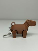 Impressão 3D - Chaveiro capivara flexi - PLA na Cor Marrom