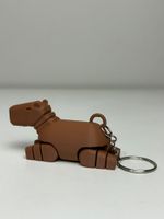 Impressão 3D - Chaveiro capivara flexi - PLA na Cor Marrom