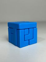 Impressão 3D - Cubo Quebra-Cabeça - PLA na Cor Azul