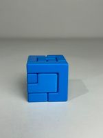 Impressão 3D - Cubo Quebra-Cabeça - PLA na Cor Azul