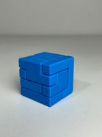 Impressão 3D - Cubo Quebra-Cabeça - PLA na Cor Azul