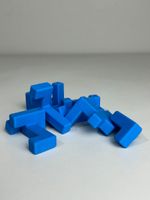 Impressão 3D - Cubo Quebra-Cabeça - PLA na Cor Azul