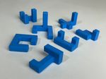 Impressão 3D - Cubo Quebra-Cabeça - PLA na Cor Azul