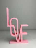 Impressão 3D - Decoração love - PLA na Cor Rosa