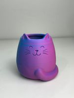 Impressão 3D - Porta-lápis Gatinho - PLA Dual Color Azul e Rosa
