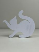 Impressão 3D - Kit Porta-Copo Gatinhos - PLA na Cor Bege, Branco e Preto