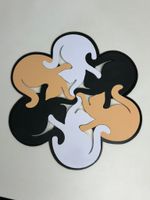 Impressão 3D - Kit Porta-Copo Gatinhos - PLA na Cor Bege, Branco e Preto