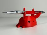 Impressão 3D - Porta-caneta Caranguejo - PLA na Cor Vermelho