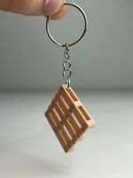 Impressão 3D - Chaveiro Pallet - PLA na Cor Bege