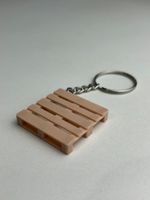 Impressão 3D - Chaveiro Pallet - PLA na Cor Bege