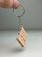 Impressão 3D - Chaveiro Pallet - PLA na Cor Bege