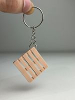 Impressão 3D - Chaveiro Pallet - PLA na Cor Bege