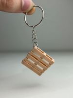 Impressão 3D - Chaveiro Pallet - PLA na Cor Bege