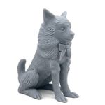Impressão 3D - Cachorro Elegante - Resina Cinza