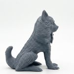 Impressão 3D - Cachorro Elegante - Resina Cinza