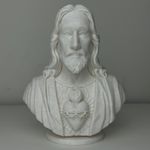 Impressão 3D - Busto Jesus Sagrado Coração - PLA Mármore na Cor Branca