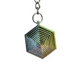 Impressão 3D - Chaveiro Hexágono Fidget - PLA tricolor