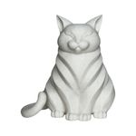 Impressão 3D - Gato Gordo - PLA Mármore na Cor Branco
