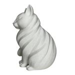 Impressão 3D - Gato Gordo - PLA Mármore na Cor Branco