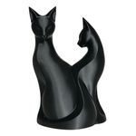 Impressão 3D - Casal de Gatos -  PLA na Cor Preto