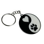 Impressão 3D - Chaveiro Yin Yang Pets - PLA nas Cores Preto e Branco