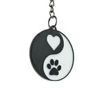 Impressão 3D - Chaveiro Yin Yang Pets - PLA nas Cores Preto e Branco