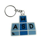Impressão 3D - Chaveiro WASD -  PLA nas Cores Azul e Branco