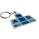 Impressão 3D - Chaveiro WASD -  PLA nas Cores Azul e Branco