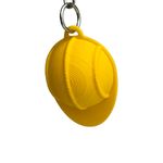 Impressão 3D - Chaveiro Capacete de Proteção - PLA na Cor Amarela