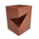 Impressão 3d - Porta-Lápis Geométrico - PLA Madeira na Cor Marrom  