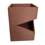 Impressão 3d - Porta-Lápis Geométrico - PLA Madeira na Cor Marrom  